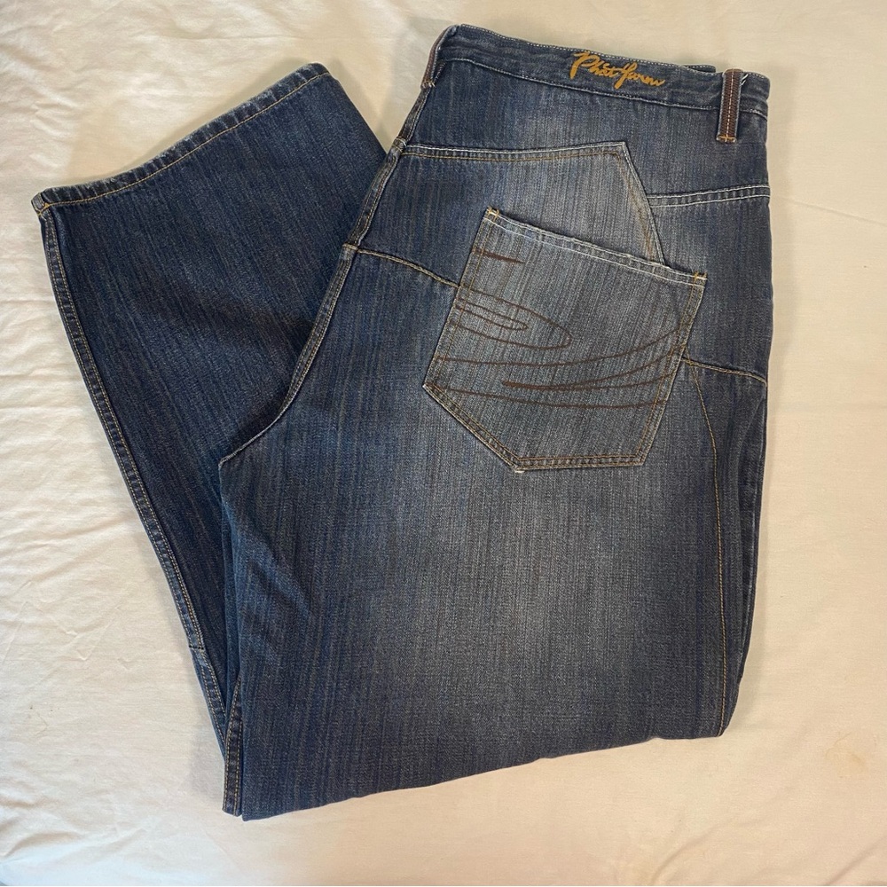 Phat Farm Men's Wide Leg Streetwear Hip Hop Grunge‎ Jeans Size 42x33